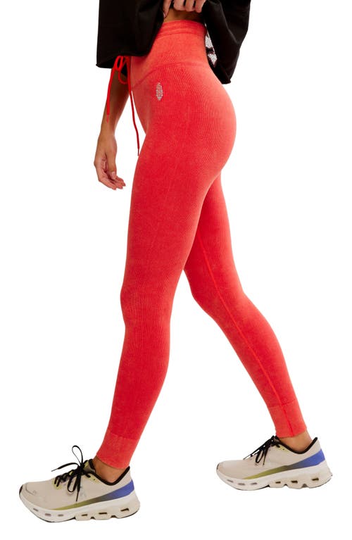 Free People Fp Movement Go To Leggings In Washed Red Alert