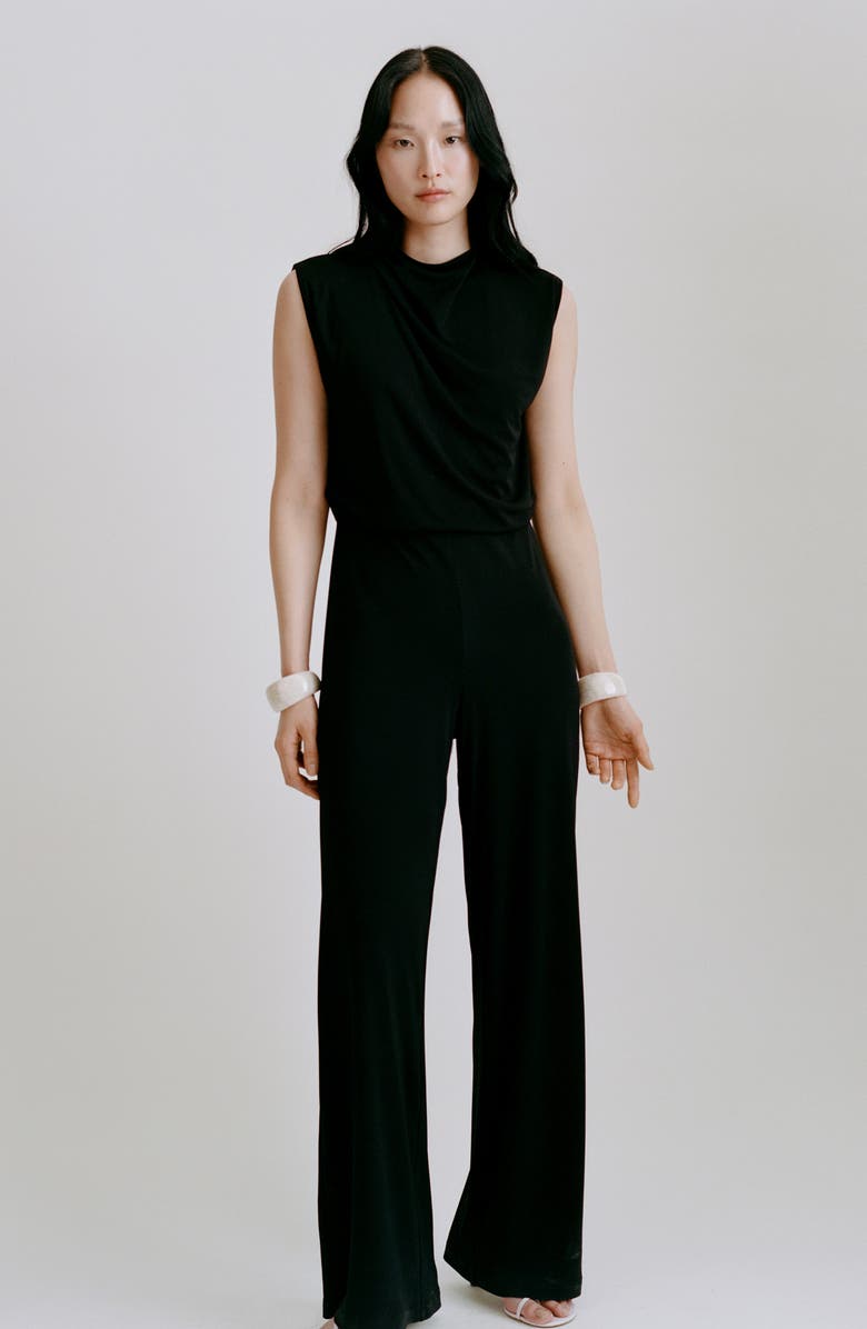 MANGO Gathered Waist Jumpsuit, Alternate, color,