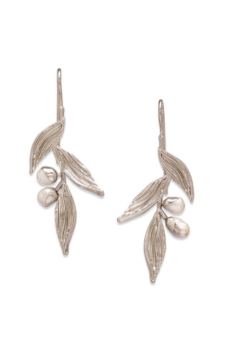 Dhwani Bansal HAYA EARRINGS, Main, color, White Rhodium Plated