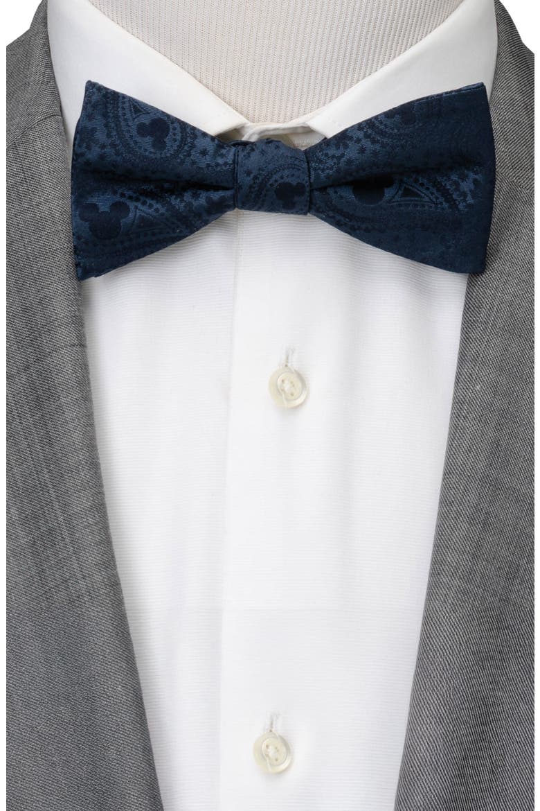 Mickey Mouse Paisley Silk Bow Tie, Alternate, color, NAVY