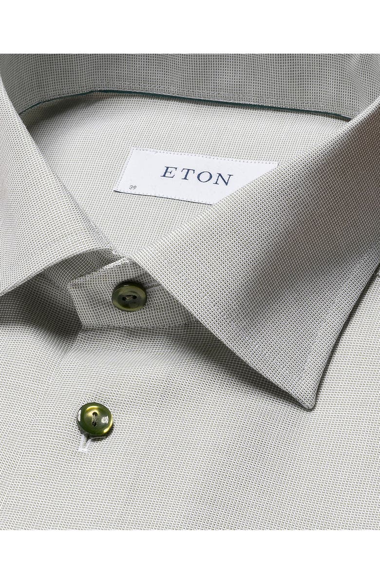 Eton Contemporary Fit Dot Cotton Dress Shirt, Alternate, color,