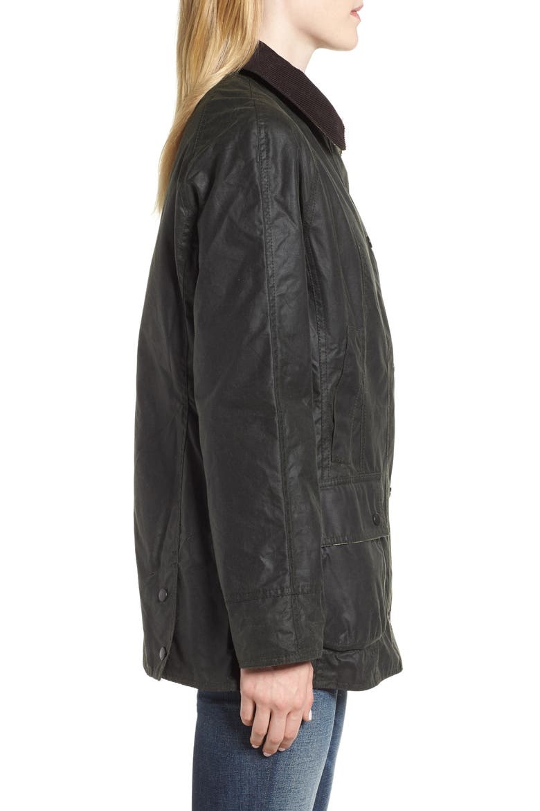 Beadnell Waxed Cotton Jacket, Alternate, color, OLIVE