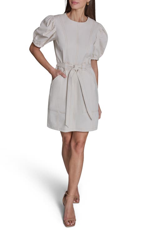 Puff Sleeve Cotton Minidress