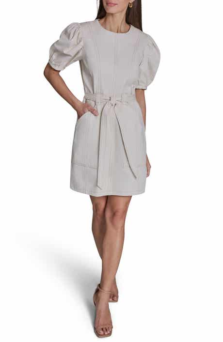 Puff Sleeve Cotton Minidress