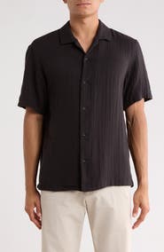 rag & bone Alan Cotton Gauze Camp Shirt