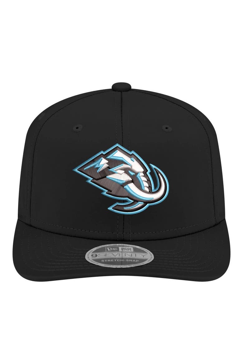 Men's New Era  Black Utah Mammoth 9SEVENTY Stretch-Snap Adjustable Hat, Alternate, color, Black