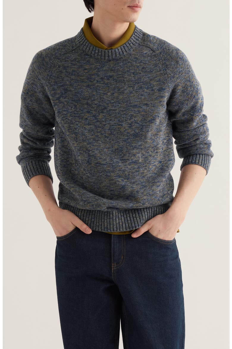 Neot Organic Cotton Crewneck Sweater, Main, color, BRIDGING SEA CAVE