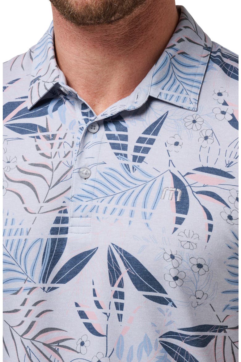 Rip Current Floral Piqué Polo, Alternate, color, HEATHER LIGHT GREY