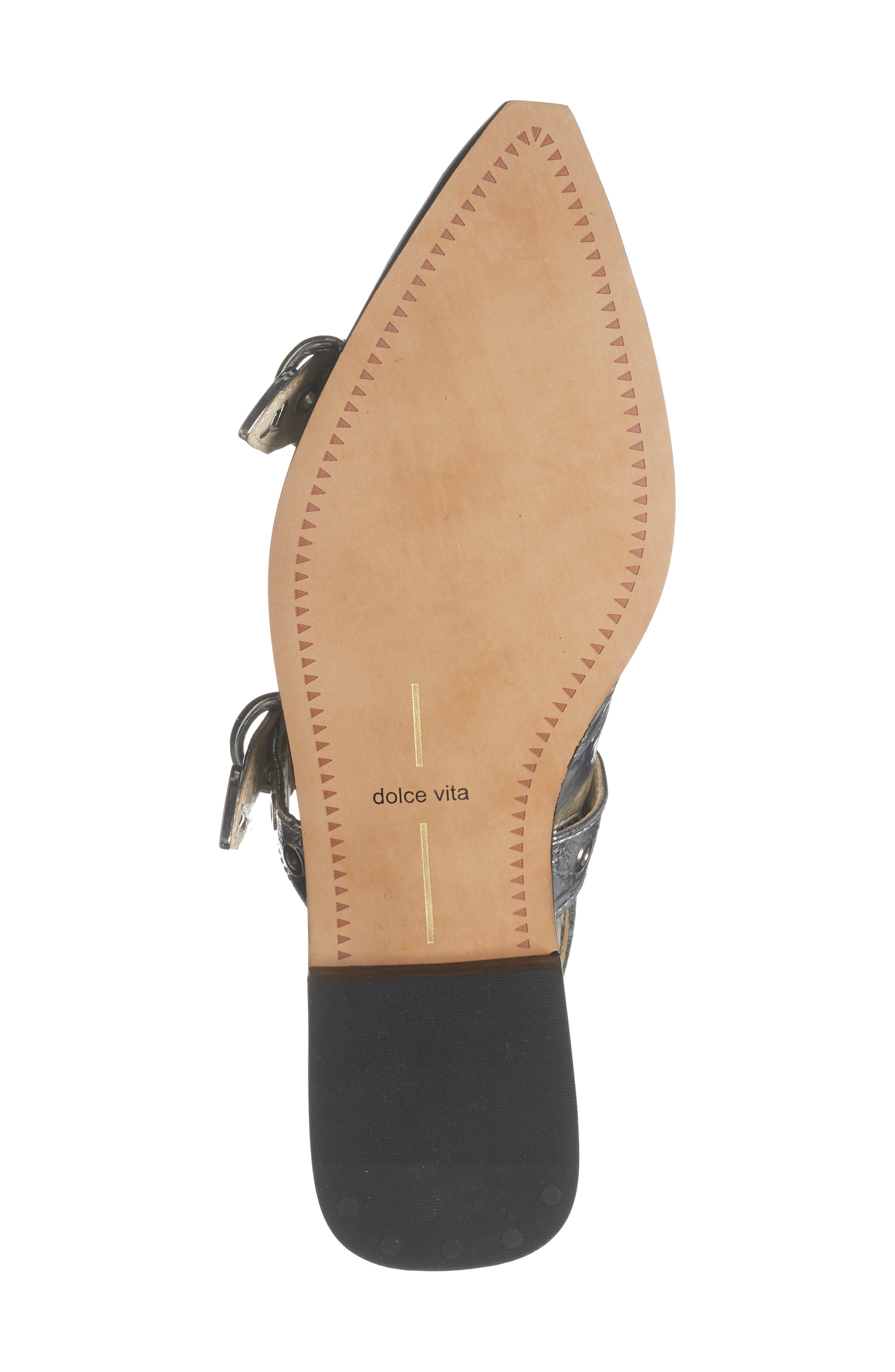 Dolce Vita Labell Pointed Toe Slingback Flat, Alternate, color, Silver Distressed