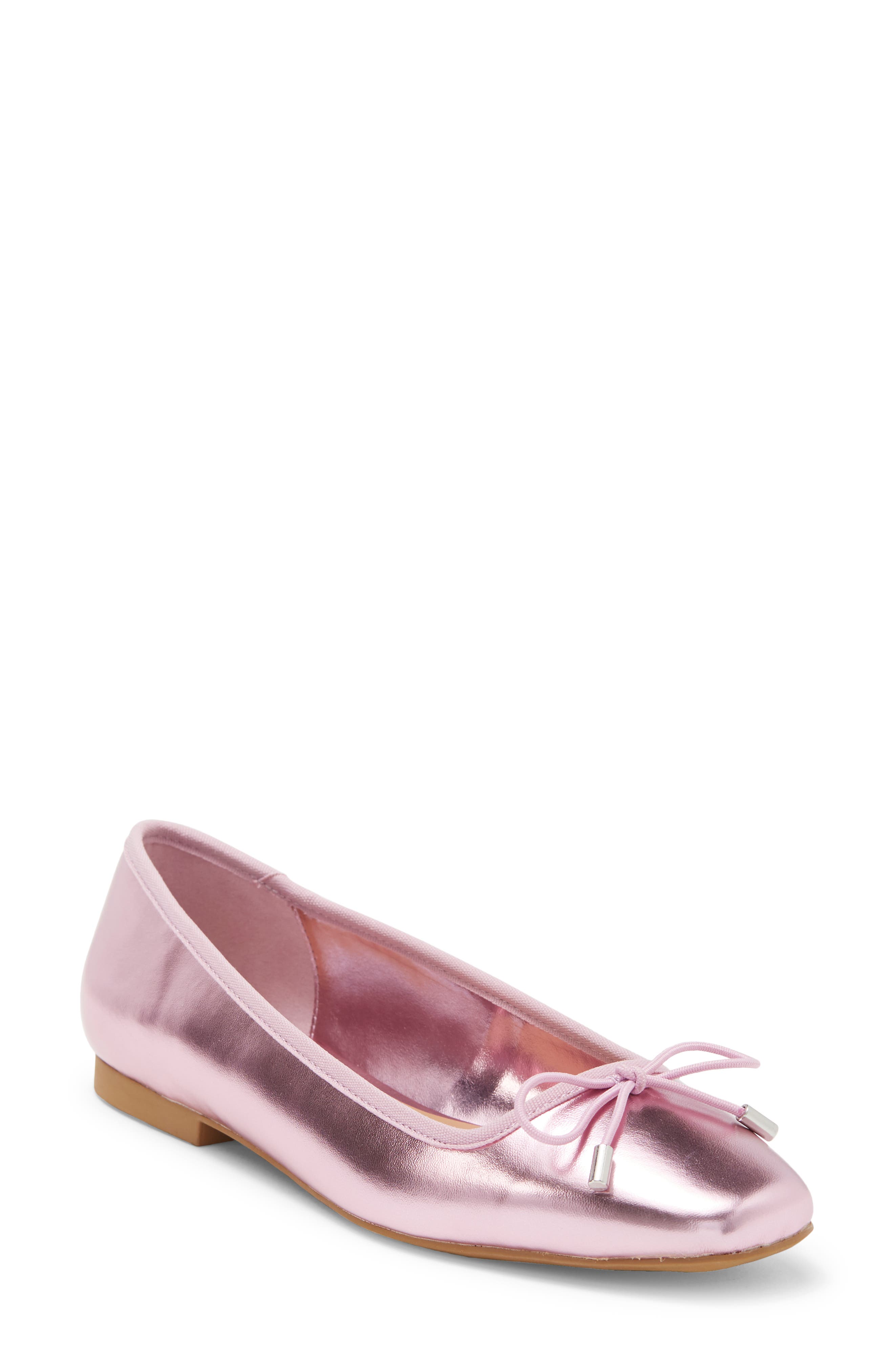 Seemly Ballet Flat, Main, color, PINK METALLIC