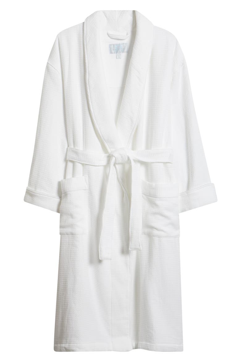 Aberdeen Waffle Knit Robe, Alternate, color, WHITE