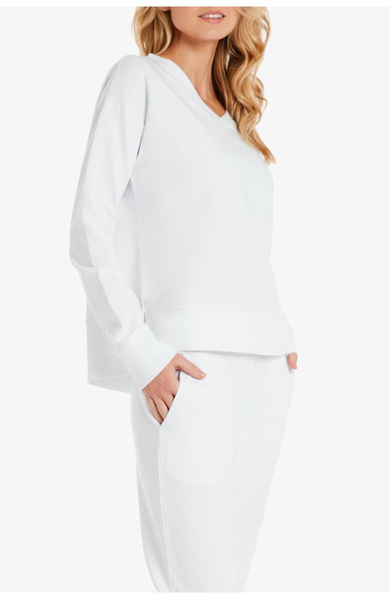 HELEN JON V-Neck Pullover, Alternate, color, White