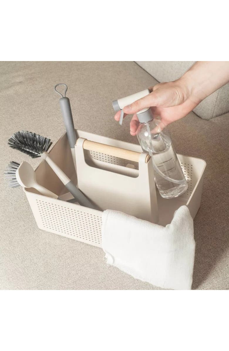 OU Multipurpose Portable Cleaning Storage Caddy with Handle, Alternate, color, White