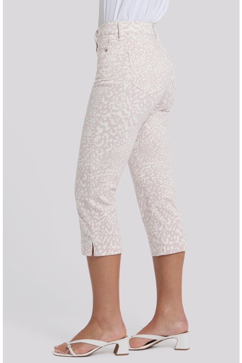 Marilyn Split Cuff Crop Capri Jeans, Alternate, color, SNOW LEOPARD