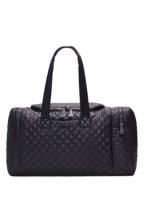 Mz Wallace Metro Team Quilted Nylon Duffle Bag In Black