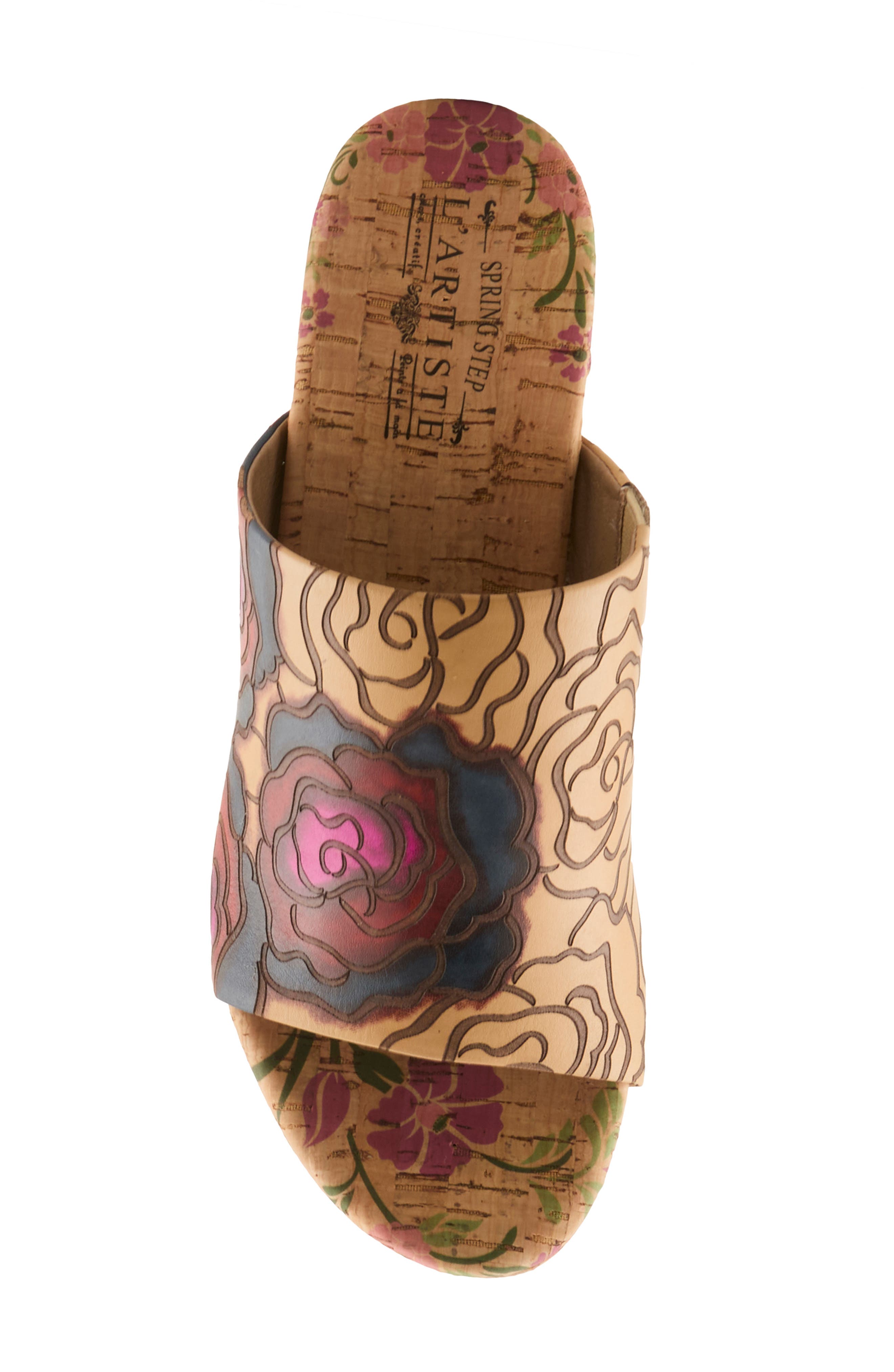 L'Artiste by Spring Step Niceneasy Platform Slide Sandal, Alternate, color, Tan Multi