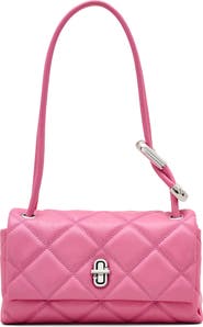 Marc Jacobs The Mini Dual Chain Diamond Quilted Leather Shoulder Bag