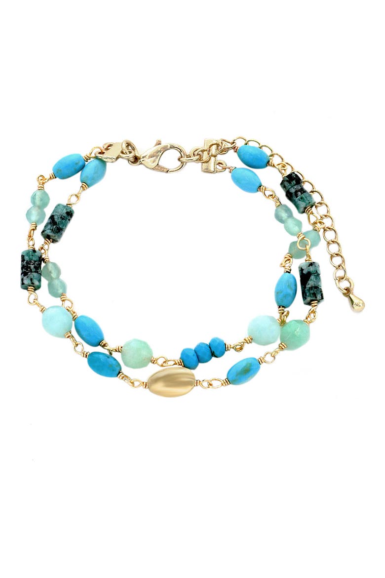 Semiprecious Stone Bead Bracelet, Main, color, TURQUOISE