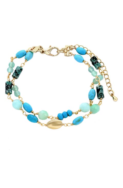 Semiprecious Stone Bead Bracelet