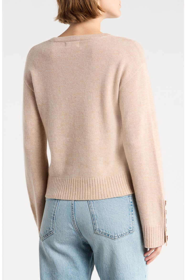 Wool & Cashmere Crewneck Sweater, Alternate, color, OATMILK LATTE