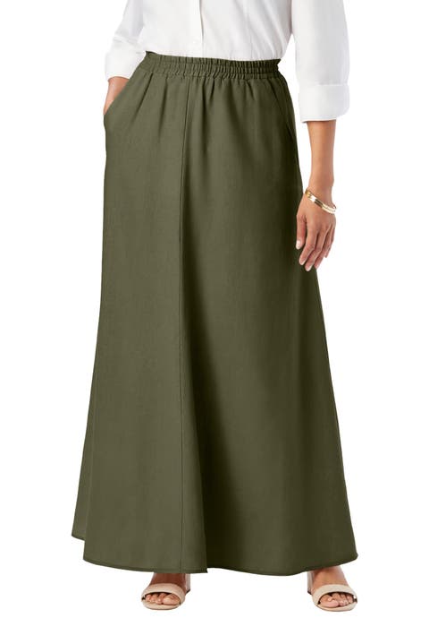 Linen Maxi Skirt (Plus Available)