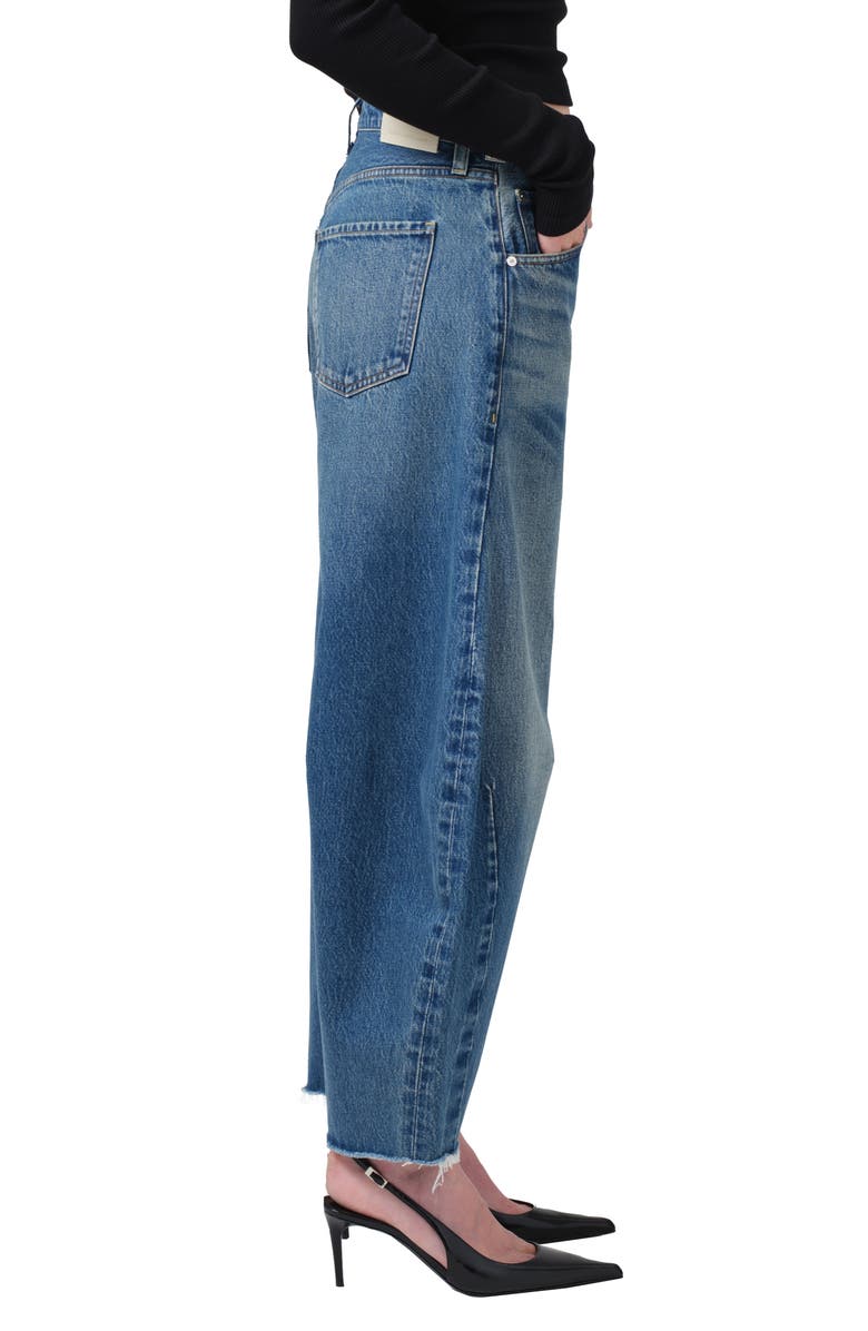 Citizens of Humanity Horseshoe Superhigh Waist Raw Hem Crop Barrel Jeans, Alternate, color,
