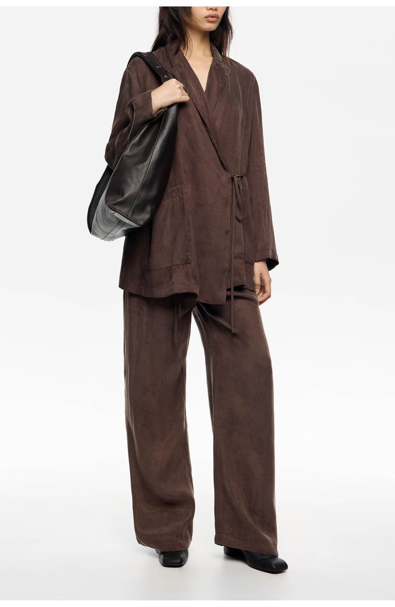 Bimba y Lola Fluid Jacket, Alternate, color, Brown