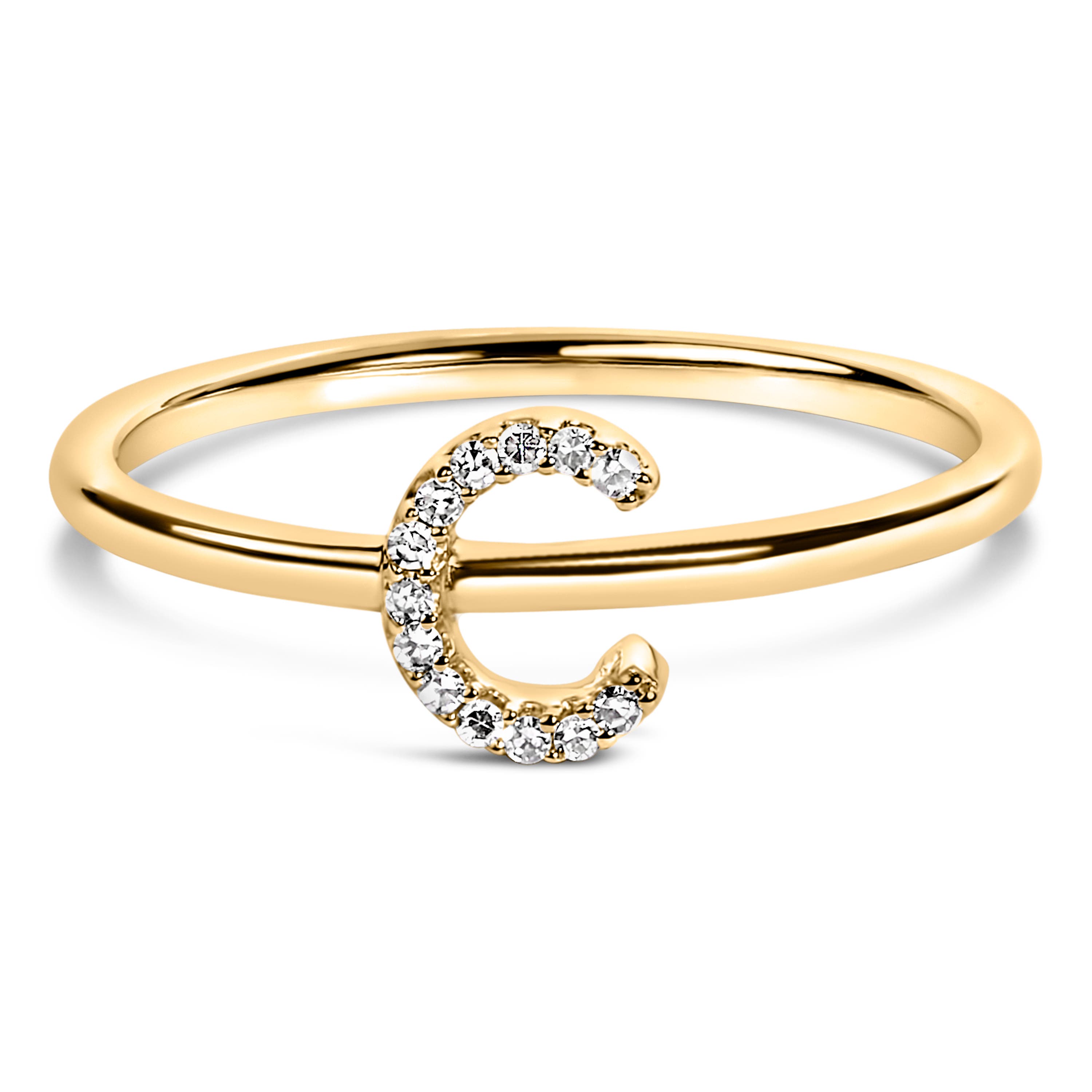 Haus of Brilliance 10K Gold Yellow Diamond Accent Initial 