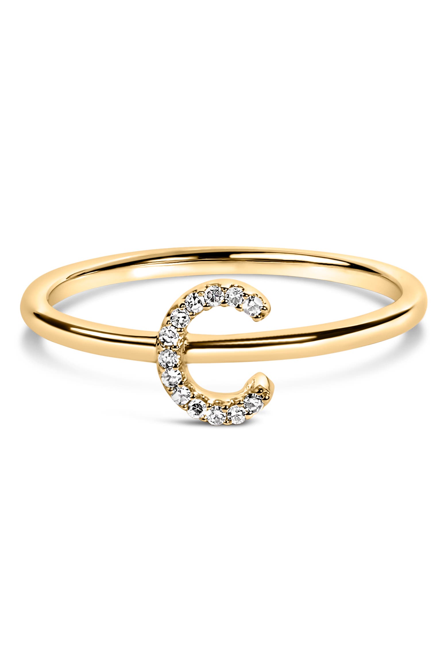 Color Initals Haus of Brilliance 10K Gold Yellow Diamond Accent Initial