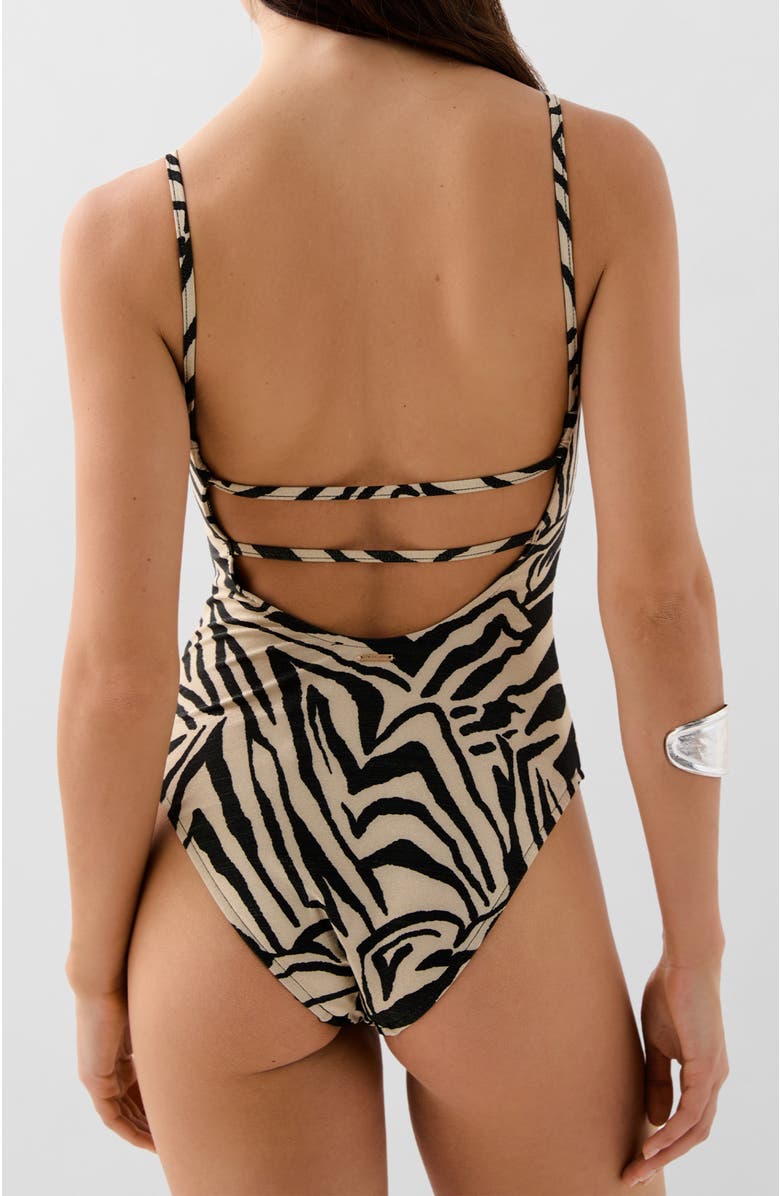 Scalpers Zebra Swimsuit, Alternate, color, Animalprint