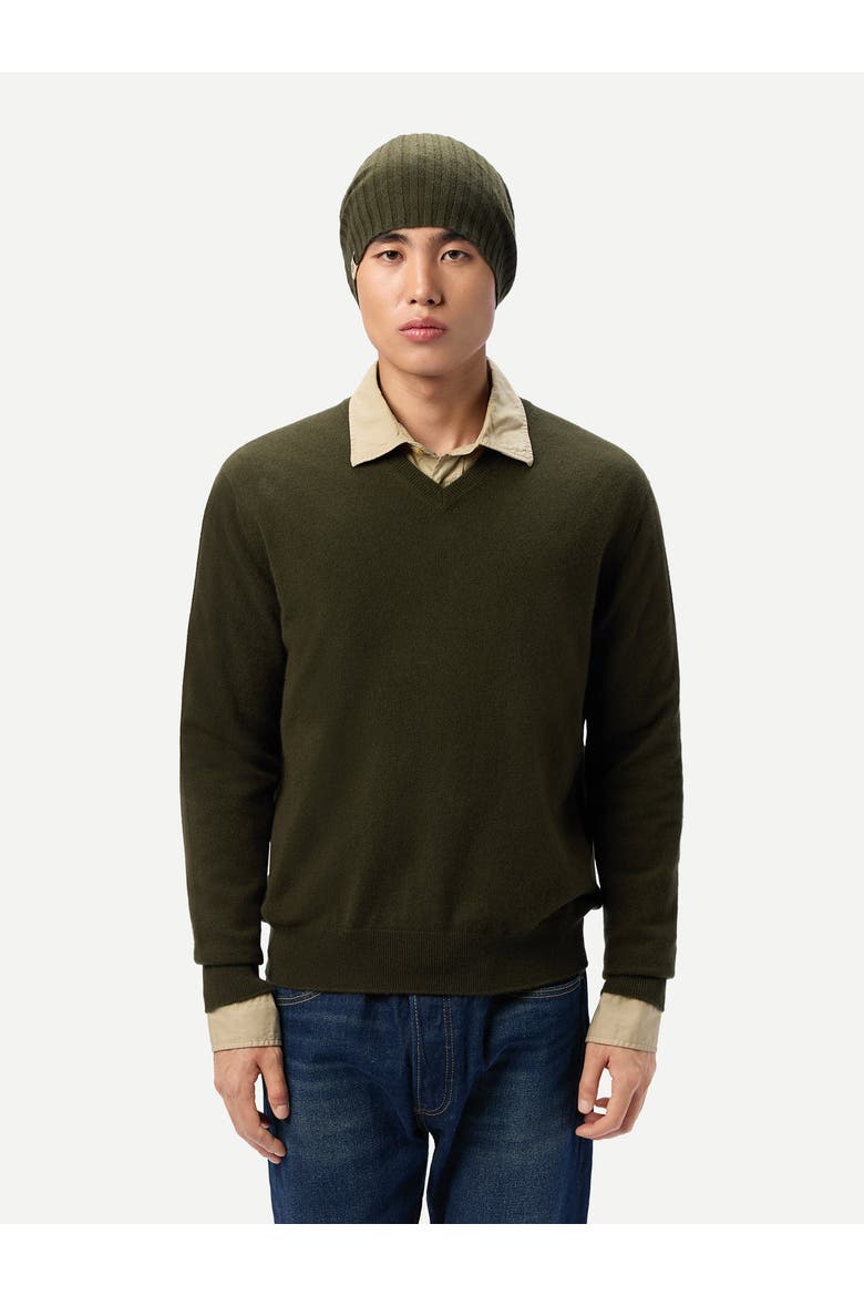 Cashmere Rib Knit Hat, Alternate, color, avocado