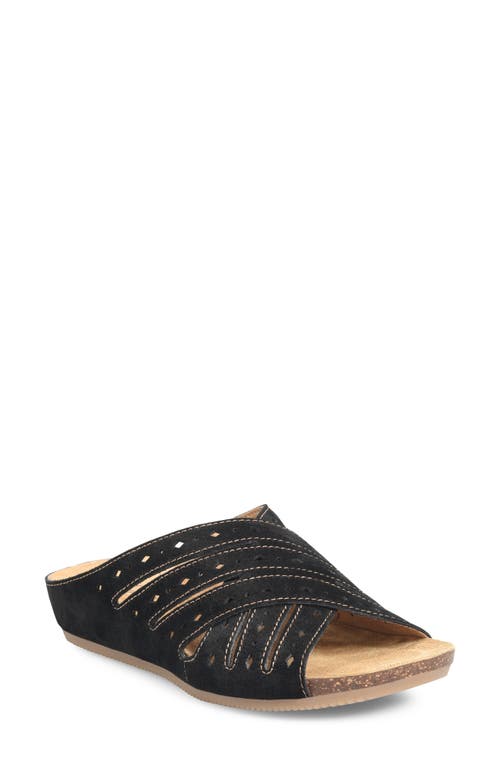 Comfortiva Gala Crisscross Slide Sandal - Wide Width Available in Black 