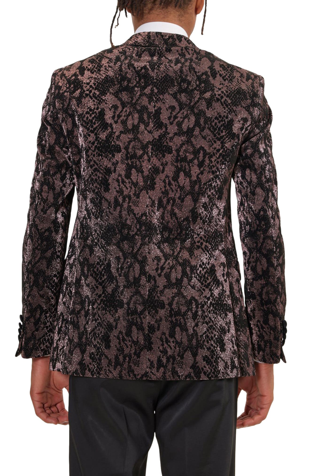 RON TOMSON Metallic Velvet Flocking Tuxedo Jacket (Men) | Nordstromrack