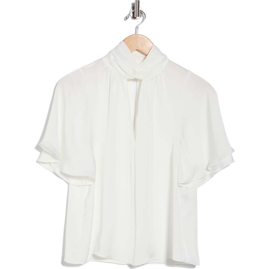 Ramy Brook Freda Keyhole Neck Satin Top In Multi