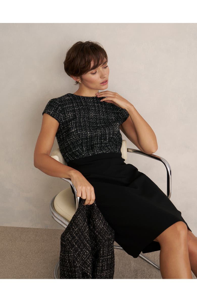 HOBBS LONDON Esme Dress, Alternate, color, Black White