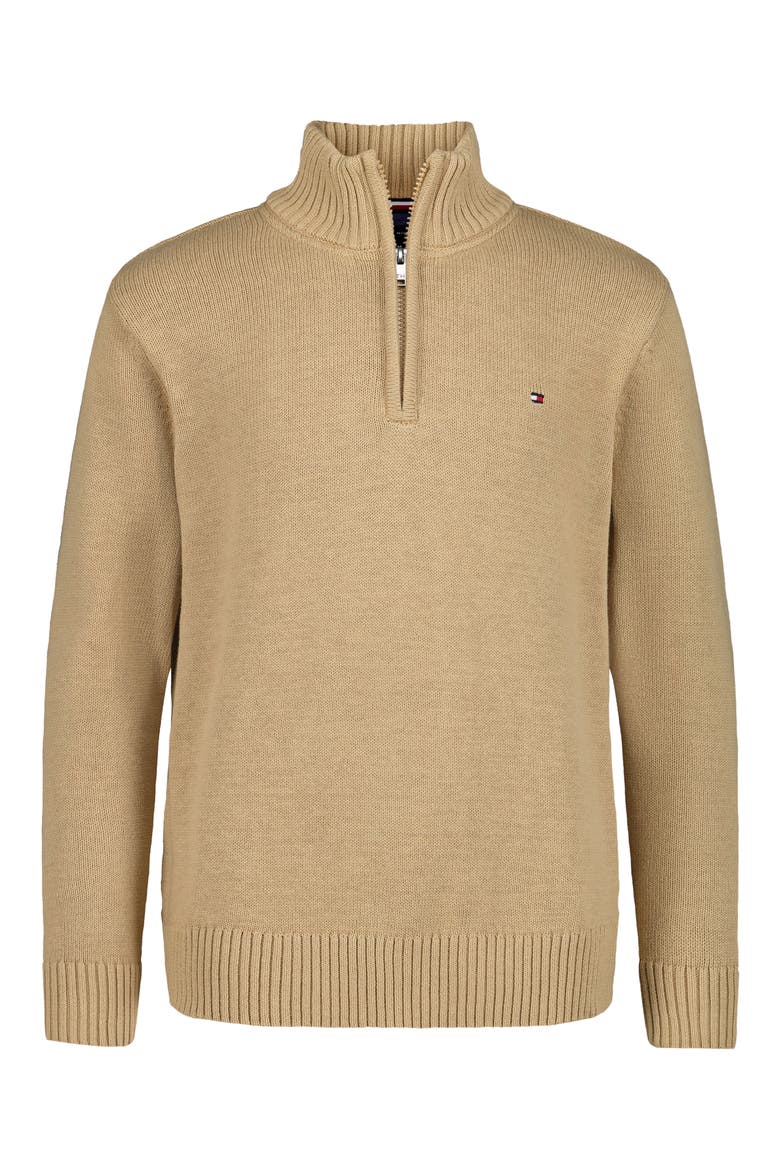 Kids' Cotton Quarter Zip Sweater, Main, color, INCESNSE