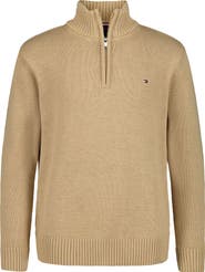 Tommy Hilfiger Kids' Cotton Quarter Zip Sweater
