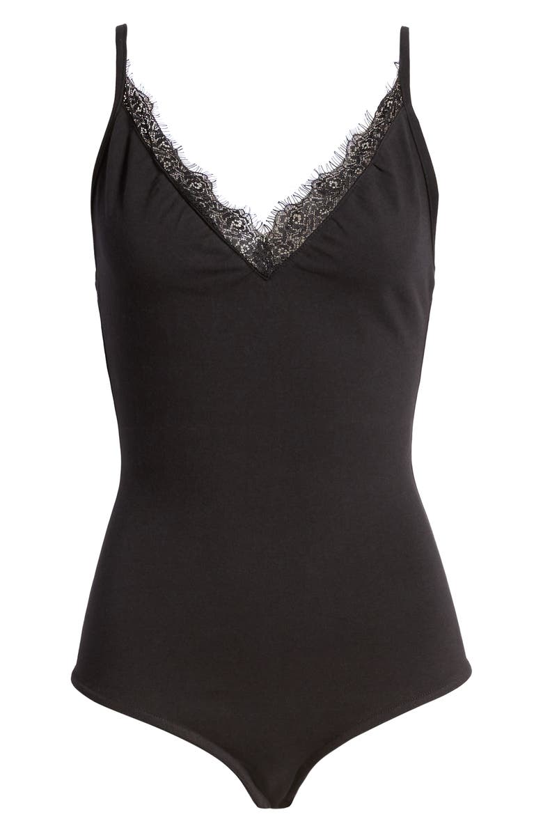 Ten Sixty Sherman Lace Trim Bodysuit, Alternate, color,
