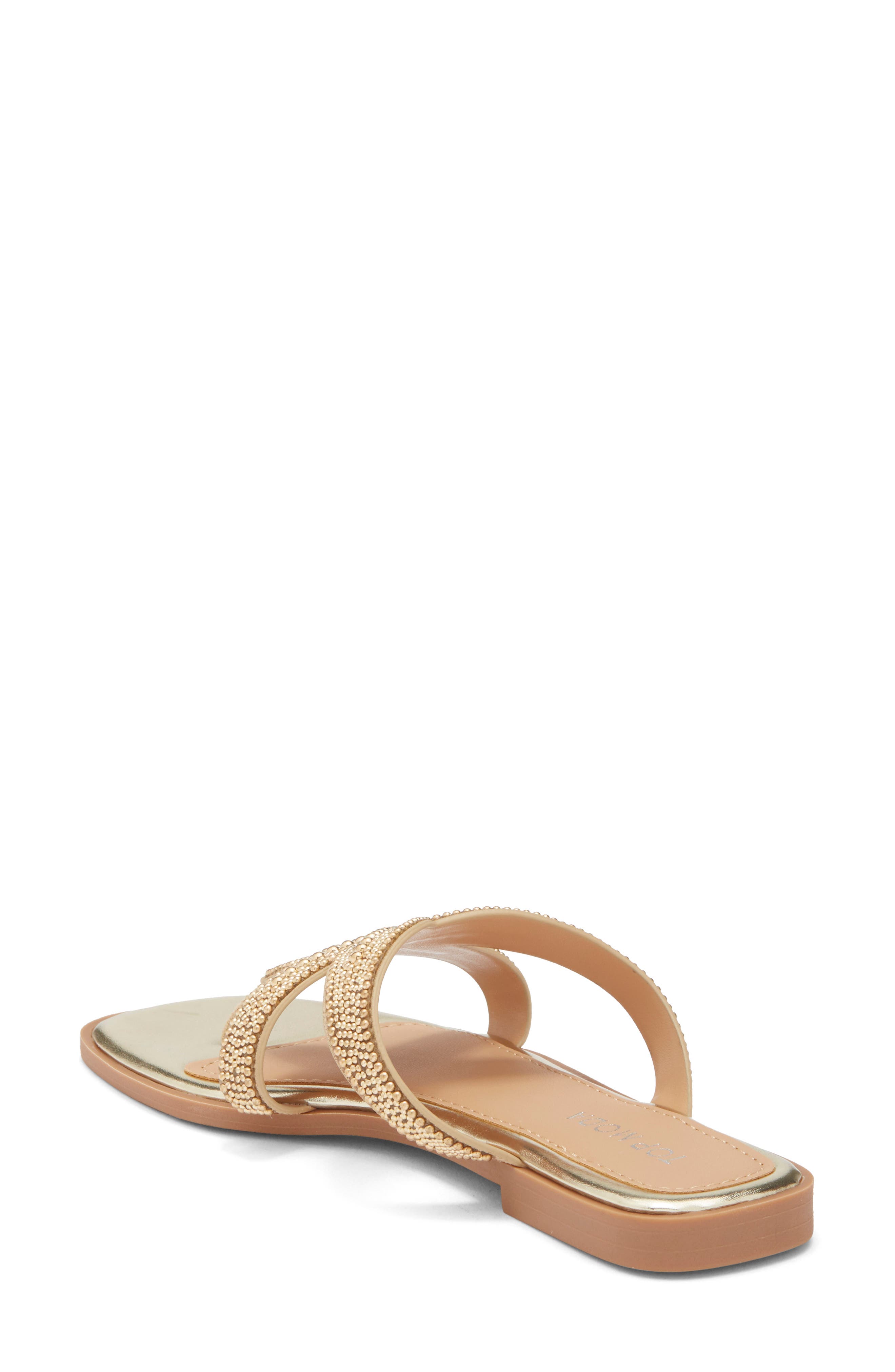 TOP MODA Autumn Sandal, Alternate, color, Gold Met