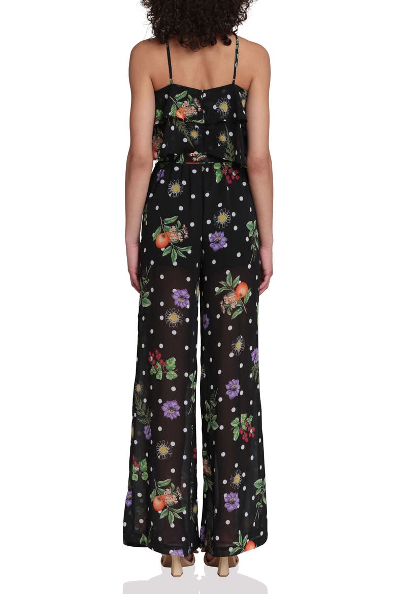 Rose Halter Neck Jumpsuit, Alternate, color, BLACK SCATTERED BOTANICAL
