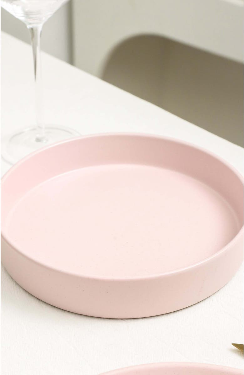 Stone Lain Albie Stoneware 4-Piece Pasta Bowl Set, Alternate, color, Pink