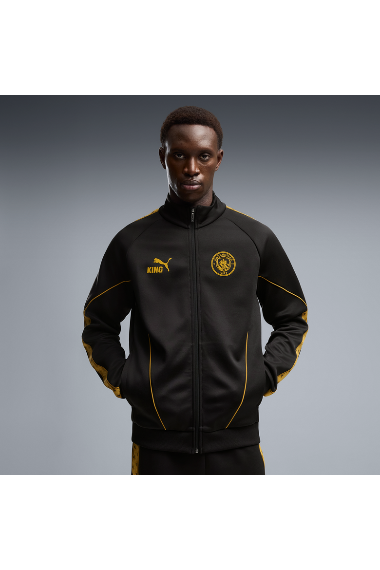 Men's Puma  Black Manchester City King Anthem dryCELL Full-Zip Jacket, Main, color, Black