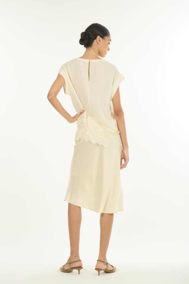 Lainey Midi Skirt, Alternate, color, Vintage Crème