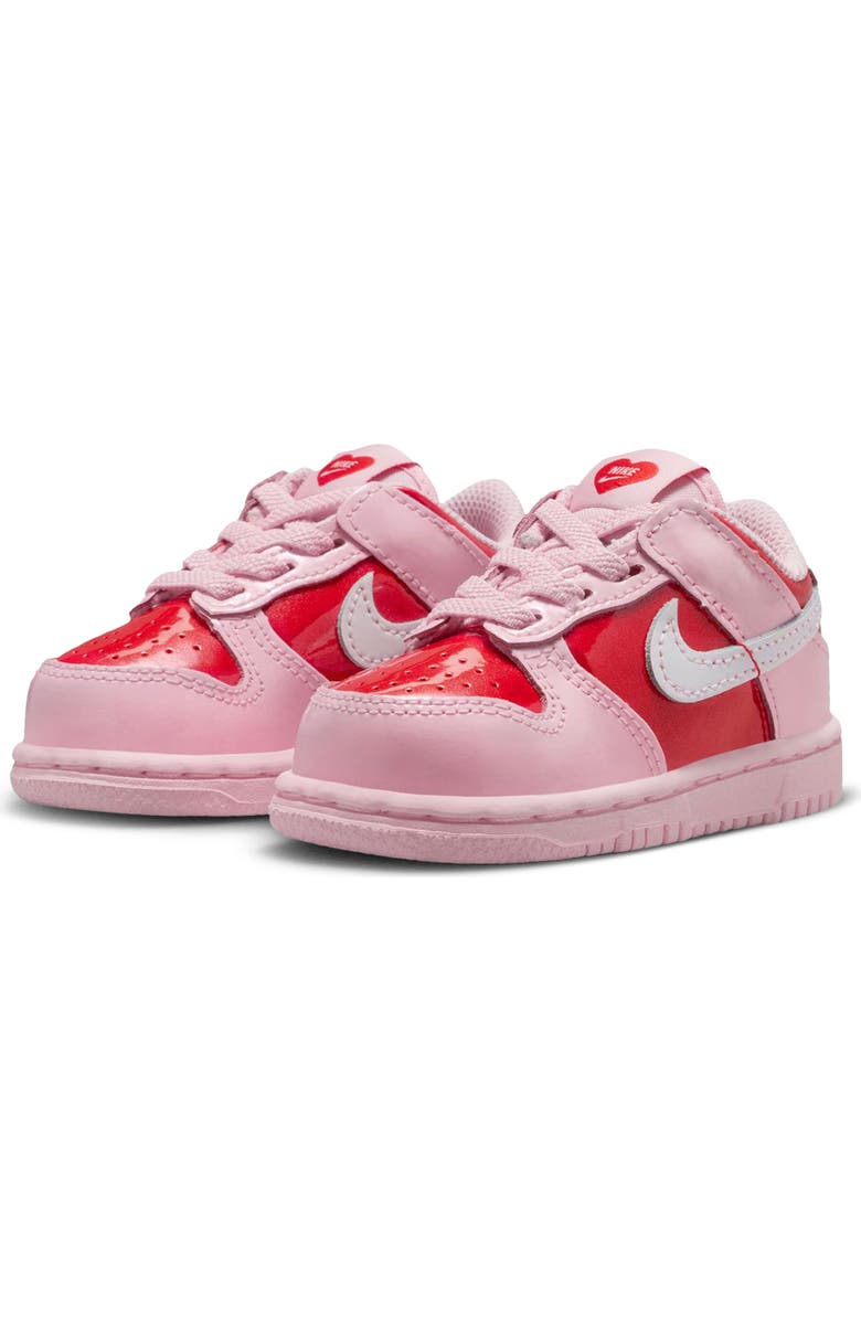 Nike Kids' Dunk Low Basketball Sneaker, Main, color, Pink Foam/White