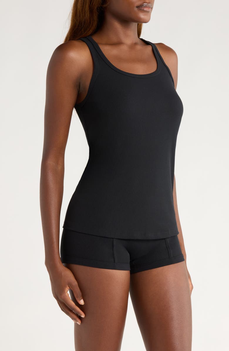 TomboyX Power Rib Tank Top, Alternate, color, Black
