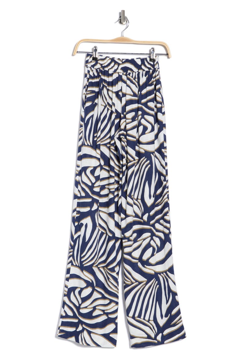 Dakota High Waist Wide Leg Pants, Alternate, color, SAVANNA SHADOW NAVY