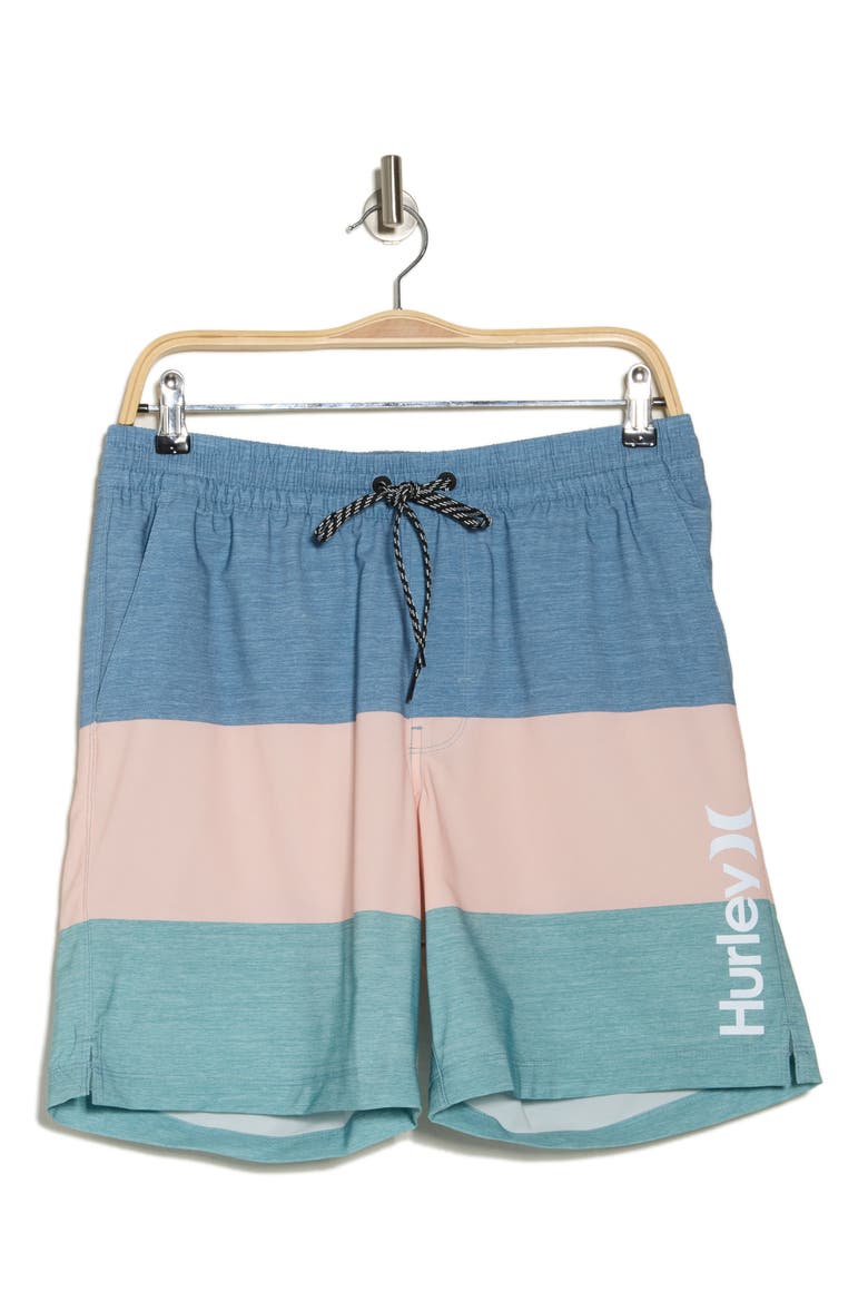 Colorblocked Volley Swim Trunks, Alternate, color, HYPNOTIC