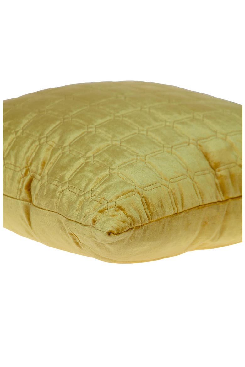 Marrisa Velvet Throw Pillow, Alternate, color, YELLOW