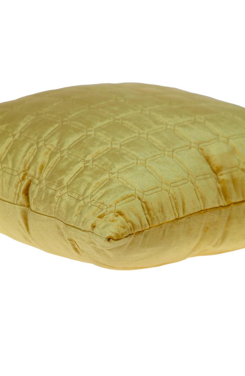 PARKLAND COLLECTION Marrisa Velvet Throw Pillow, Alternate, color, Yellow