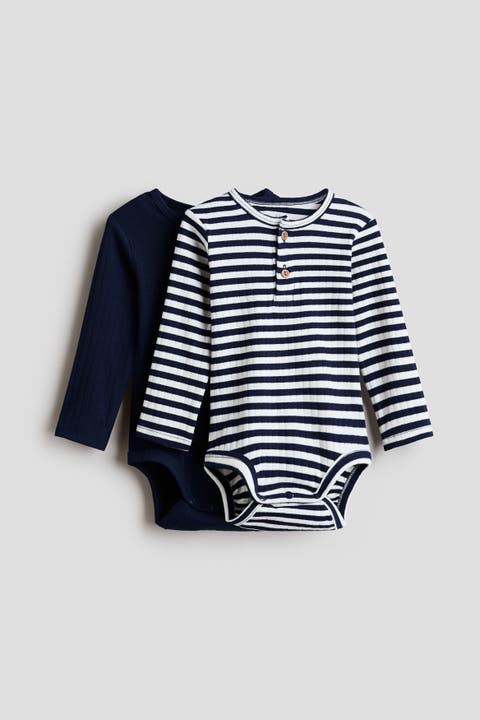 2-pack Henley-style Bodysuits